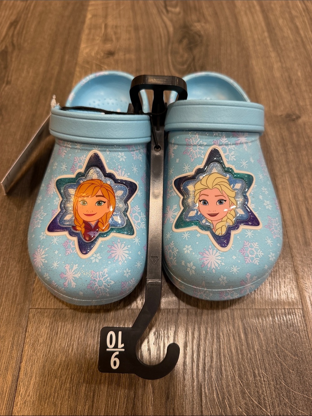 Disney Light Blue Frozen Anna & Elsa Slip-On Clogs for Kids